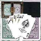 Kem 100% Plastic Playing Cards - Brown & Green Narrow