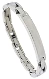 8 Solid Link Surgical Steel ID Bracelet 5/16 (8 mm) wide.