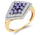 Champagne Brown Diamond Ring 10k Yellow Gold Women's (0.80 Carat), Size 8