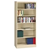 Six Shelf Steel Bookcase 18D Black