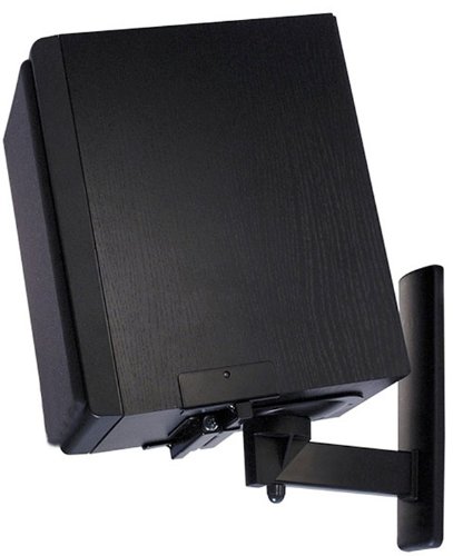 Pinpoint AM-40 Side Clamping Bookshelf Speaker Wall Mounts - Black