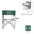 Hawaii Warriors Portable Folding Sports Chair - Hunter Green w/Digital Print