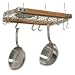 J.K. Adams PRC-24 Mini Ceiling Oval Pot Rack, Natural
