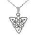 Sterling Silver Celtic Triangle Pendant with 18 inch Cable Chain