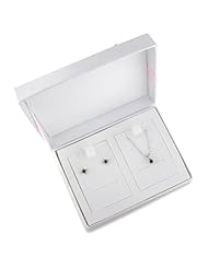 Sterling Silver Black Diamond Earring and Pendant Set (0.495 Cttw)
