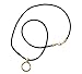 Calabria Giorgio Fedon Braid Brown Leather/Gold La.Loop Eyeglass/Sunglass Necklace 26