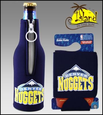 SET OF 2 DENVER NUGGETS CAN & BOTTLE KOOZIE COOLER