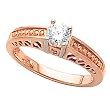 14K Rose Gold Diamond Engagement Ring - 0.52 Ct.