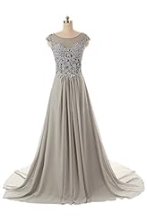 Applique Jeweled Lace 2015 Sleeveless Chiffon  Dress