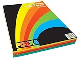 Pukka A4 Assorted Colour Paper  80gsm 250 Sheets Lemon/ Saffron/ Red/ Parrot & Turquoise
