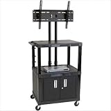 Tuffy 62 Mobile Flat Panel TV Cart with Locking Cabinet (For