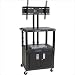 41F61lbhQRL. SL75  White Metal & Natural Wood Kitchen Server Cart Utility w/Basket and Casters