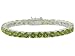18.70CTW PERIDOT STERLING SILVER BRACELET