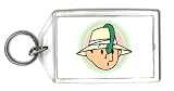 Keychain with africa, snake, wildlife, safari, explorer, hat