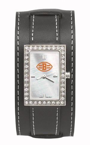 Cleveland Browns Starlette Black Leather Watch