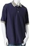 Mark VII Men's Short Sleeve Golf Shirts with Tri -Colored Stripe Trim