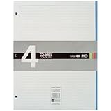 Miquelrius Notebook Filler Paper, 8.5 X 11, 4-subject College Ruled, (100 Sheets/200 Pages)