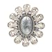 Jewelry : Lee Angel Silver Crystal Flower Brooch