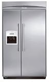 KBUDT4255E Thermador 42 Built-In Side-by-Side Refrigerator with External Ice Dispenser - Masterpiece Handles - Stainless Steel