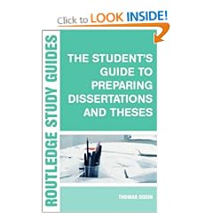 The Student's Guide to Preparing Dissertations and Theses (Routledge Study Guides)