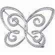 14Kt White Gold Butterfly Diamond Brooch Pin