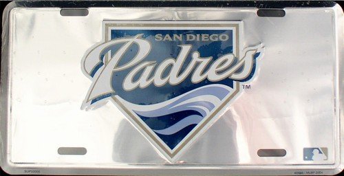 LP - 640 San Diego Padres Premium Chrome License Plate - 50055