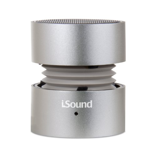 iSound Fire Aluminum Rechargeable 3.5mm Aux Portable Speaker (Silver)