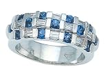 Genuine Sapphire Band - Platinum, White or Yellow Gold 1.65 cts FREE GIFT BAG!