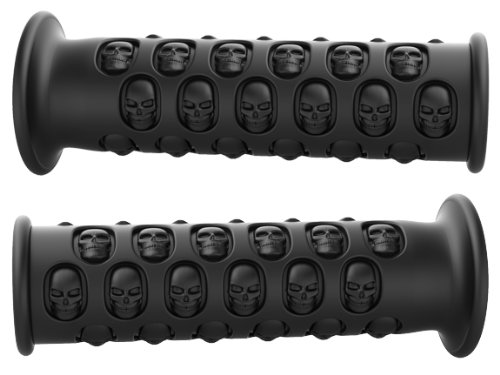 Black Moto Grip Brand Premium Skull Grips Fit Razor Scooter