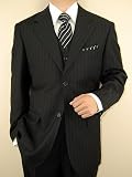 **Special Offer New 2009 Vested 3 Piece Men Suit**New Mario Italian 2 Button Vested Men Suits** Merino Wool 140S**Highest Quality & Best Fit Guaranteed**Perfect Two Button Business Suit For Year Round**TOP QUALITY SUIT, SUPER DEAL, MONEY BACK GUARANTEE**BLACK STRIPE