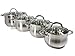 Stainless Steel 12pc Cookware Set W/ Heavy Gauge Capsulated Bottom & Tempered Glass Lids,Fry Pan,Pot,Skillet,Dutch Oven