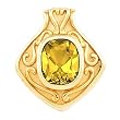 14K Yellow Gold Citrine Pendant