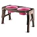 Popware for Pets Expandable/Collapsible Pet Feeder, Large, Pink