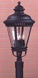 Murray Feiss OL1908BK Castle Post Mount Light