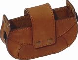Nicole Miller NuBuck Leather Horizontal Universal Cell Phone Carry Case, Saddle Tan
