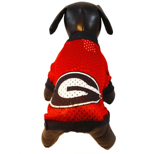 NCAA Georgia Bulldogs Athletic Mesh Dog Jersey (Team Color, X-Large)