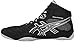 Asics Men's Snapdown Wide Wrestling Shoe, Black/Silver, 8.5 W US