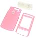 Samsung SGH-T629 Snap-on Solid Pink Crystal Case Cover with Removable Ratcheting Belt Clip