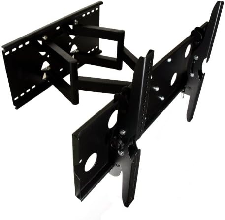 Mount-It! New Premium Universal Adjustable Tilting/Swiveling Articulating Full Motion Dual Arm TV Wall Mount Bracket for LCD LED Plasma - Black (Max 175 lbs, 37~60"* inch) *Max VESA 750x450 Fits Samsung, LG, Sharp, Sony, Panasonic, Toshiba, Philips, RCA TVs