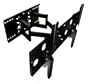Mount-It! New Premium Universal Adjustable Tilting/Swiveling Articulating Full Motion Dual Aluminum Arm TV Wall Mount Bracket for LCD LED Plasma - Black (Max 175 lbs, 37~65"* inch) *Max VESA 750x450 Haier TVs