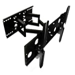 Adjustable Tilt Swivel Dual Arm Wall Mount Bracket For LCD Plasma HDTV 32 to 63 Inch