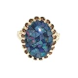 9ct Rose Gold Ladies Opal Mosaic Ring Size P Free Delivery Finger Sizes L To Z Available