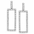 18kt White Gold Rectangular Diamond Fashion Earrings