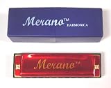 Merano HA10 Blues Harmonica, Key of A - Red
