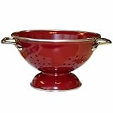 Calypso Basics, 18103, 1 Quart Enamel On Steel Colander, Cabernet