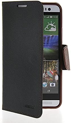 MOONCASE Flip Leather Wallet Card Shell Pouch Stand Case Cover for HTC One E8 Black Brown