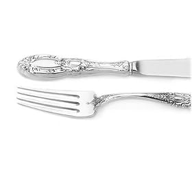 Towle King Richard 4-Piece Dinner-Size Sterling Flatware Place Setting, Service for 1 by Towle