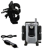 Samsung SCH-A890 Auto Vent Holder with Car Charger - Uses Gomadic TipExchange