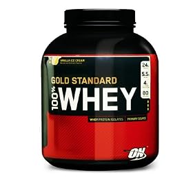 Optimum Nutrition Gold Standard 100% Instantized Whey, Vanilla Ice Cream, 5.17-Pound Tub