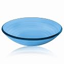 Decolav 1030T-BL 17-Inch Round Tempered Beehive Natural Glass Vessel, Blue